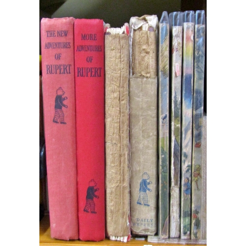 662 - Four rare editions of pre WWII Rupert The Bear Annuals (1936/7/8 and 9) together with four cloth bou... 