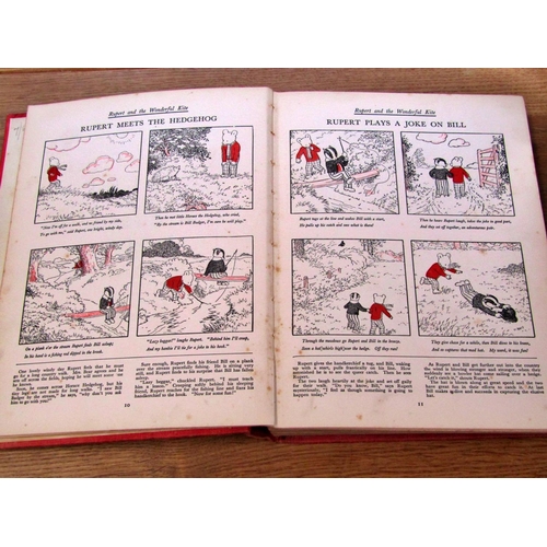 662 - Four rare editions of pre WWII Rupert The Bear Annuals (1936/7/8 and 9) together with four cloth bou... 