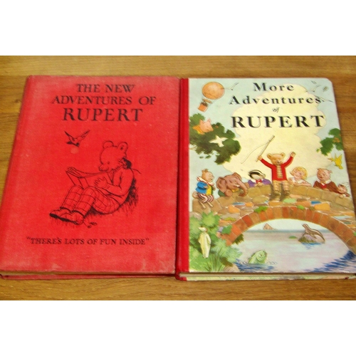 662 - Four rare editions of pre WWII Rupert The Bear Annuals (1936/7/8 and 9) together with four cloth bou... 