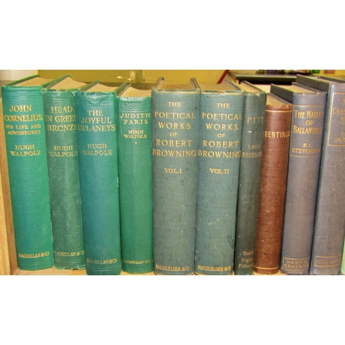 686 - Late 19th / early 20th century editions of Dickens (5 Fireside editions), Walpole, Barrie, Browning ... 