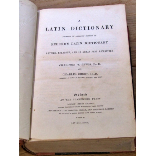 693 - Antiquarian interest - Gallery of Geography (1864), A Latin Dictionary (1890), Dummelow's Bible Comm... 