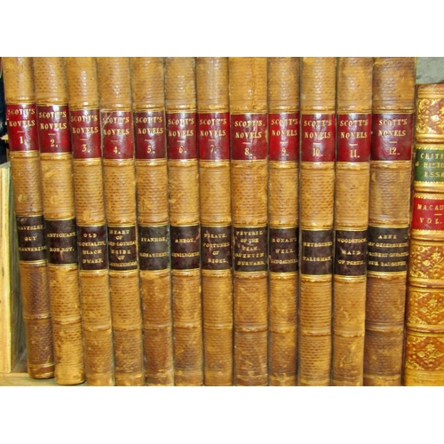 708 - Set of 12 volumes of Waverley novels by Sir Walter Scott (1854) together with Lord Macauley's  Criti... 