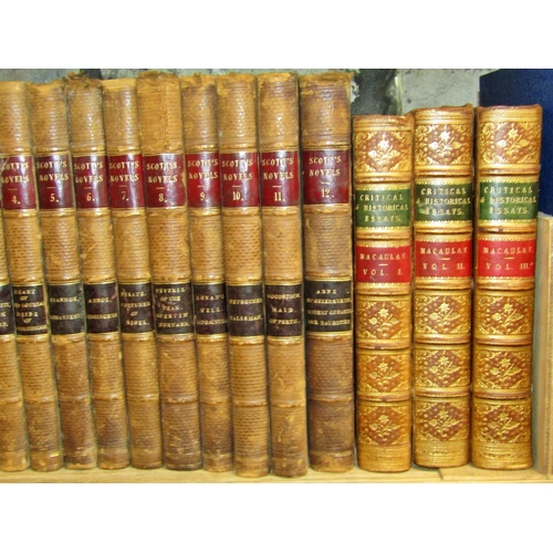 708 - Set of 12 volumes of Waverley novels by Sir Walter Scott (1854) together with Lord Macauley's  Criti... 