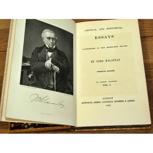 708 - Set of 12 volumes of Waverley novels by Sir Walter Scott (1854) together with Lord Macauley's  Criti... 