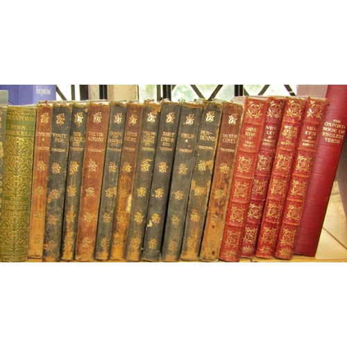 714 - Ten volumes of The Waverley novels (1901) together with thirty other early 20th century leather boun... 