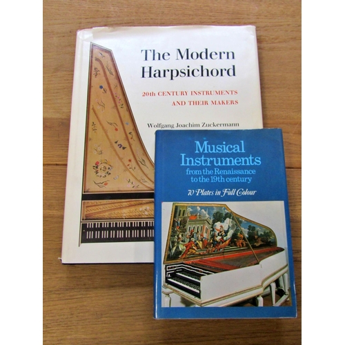 719 - A small library (10) of books relating to musical instruments in particular harpsichords