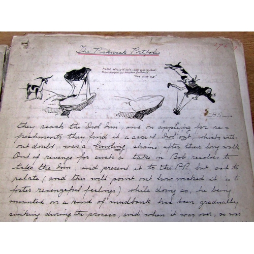 725 - Four editions of Pickwick Portfolio (1887 - 1890) being a handwritten and illustrated 