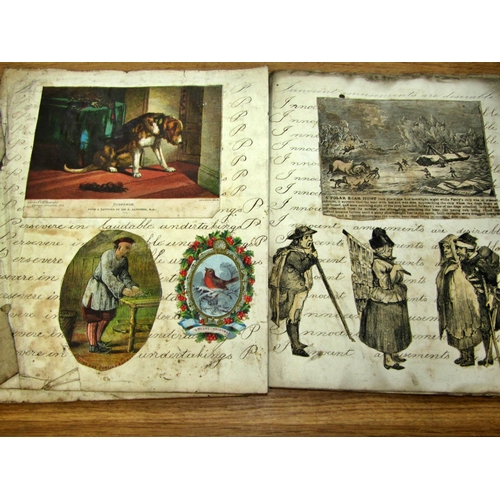 726 - A collection of antiquarian children's books and texts, including a book of 