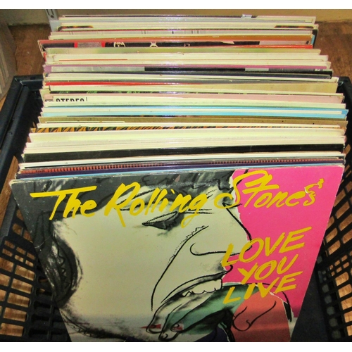 733 - A large collection (65) of mixed genre records, from The Rolling Stones to Nancy Sinatra, from The C... 