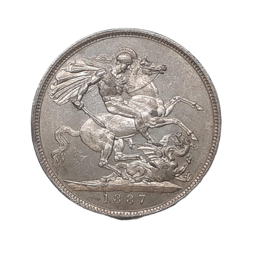 890 - Victoria (1837 - 1901) A silver crown coin, 1887.