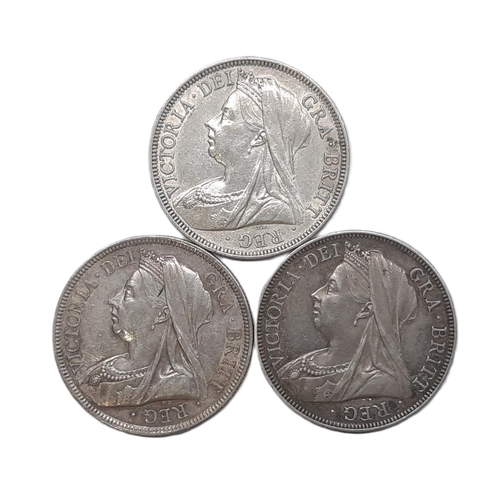 903 - Victoria (1837 - 1901) Three silver half crown coins, 1893, 1896 and 1901 (3)