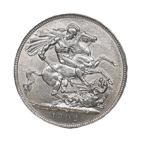 915 - Edward VII (1901 - 1910) A silver crown coin, 1902.