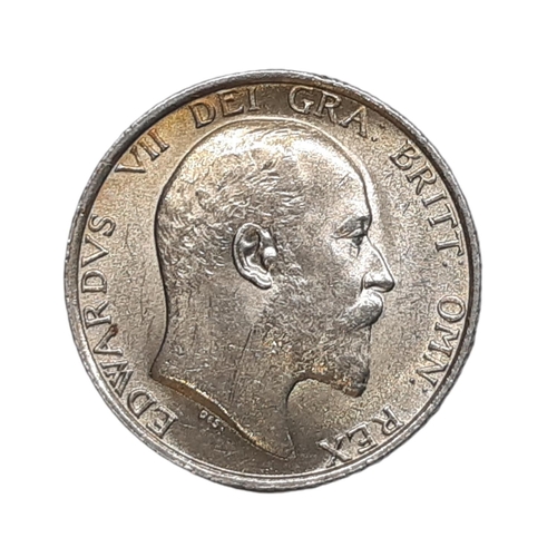 928 - Edward VII (1901 - 1910) A silver shilling coin, 1907.