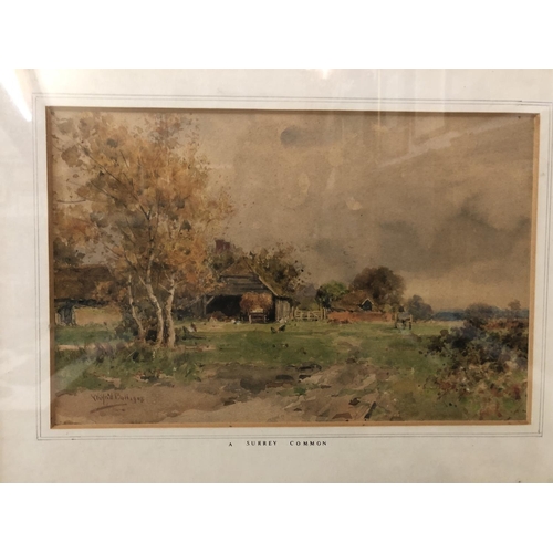 1845 - Two country scene watercolours to include: Wilfrid Williams Ball (British 1853-1917) - 'A Surrey Com... 