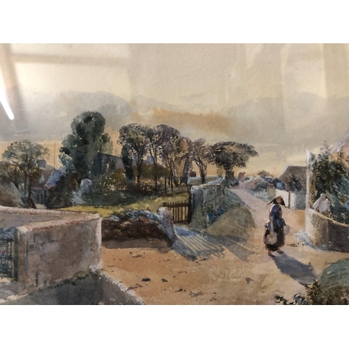 1845 - Two country scene watercolours to include: Wilfrid Williams Ball (British 1853-1917) - 'A Surrey Com... 