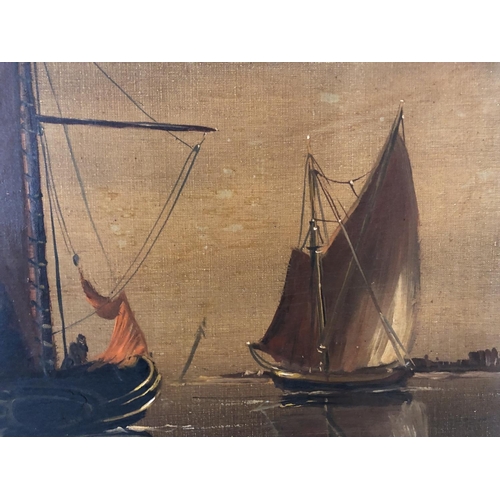 1848 - Charles Evison (British, b.1910) - Sailboats on the evening water, signed lower right, 41 x 56 cm, i... 