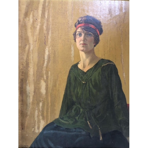 1859 - Warwick William Lendon (1883-1971) - 'Portrait of Elizabeth Anne Lendon (1883-1944) painted in 1918 ... 