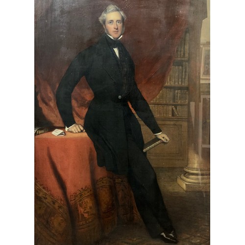 1818 - Giovanni Battista Canevari (Italian, 1789-1876) - Portrait of a Gentleman in a Library, with a book ... 