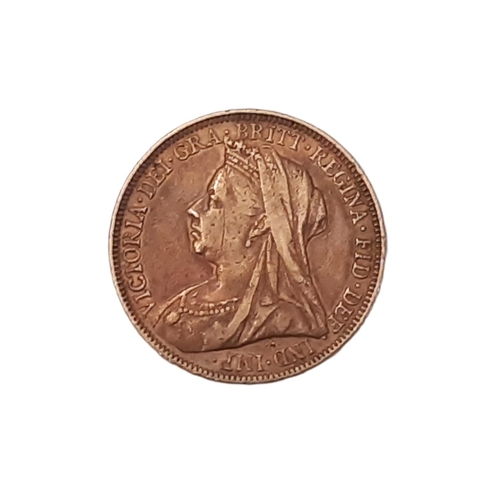 834 - Victoria (1837 - 1901) A gold full sovereign coin, 1896.