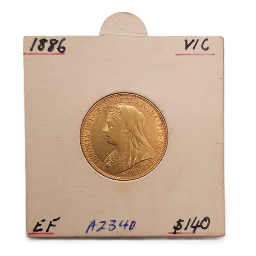 837 - Victoria (1837 - 1901) A gold full sovereign coin, 1898, in card mount / slip.