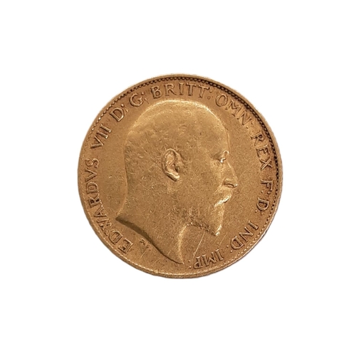 841 - Edward VII (1901 - 1910) A gold half sovereign coin, 1907.