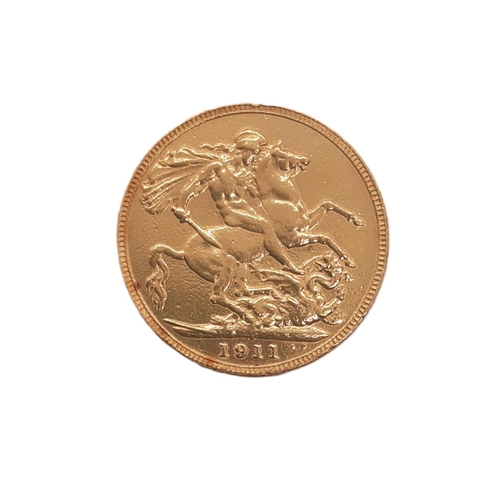 844 - Edward VII (1901 - 1910) A gold full sovereign coin, 1911.