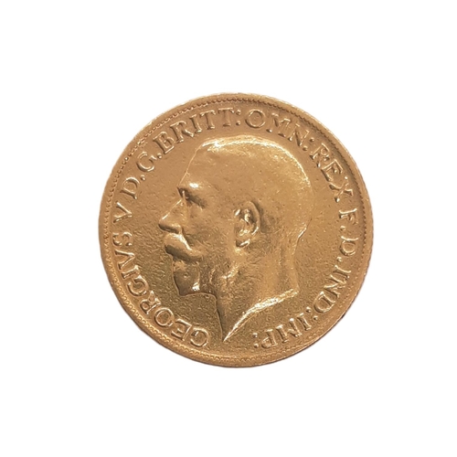 845 - George V (1910 - 1936) A full gold sovereign coin, 1911.