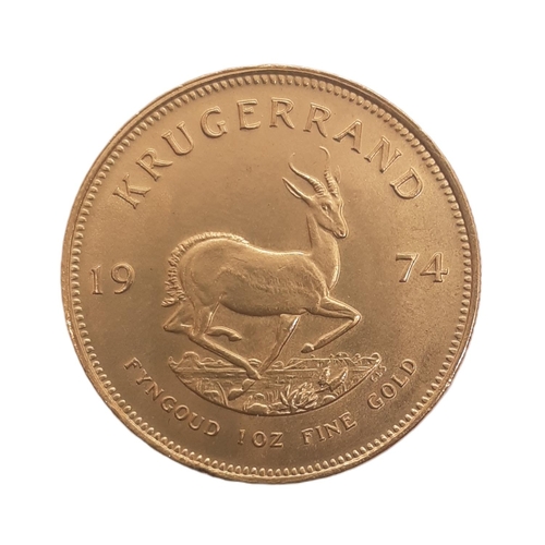 849 - South Africa, A gold full Krugerrand coin, 1975.