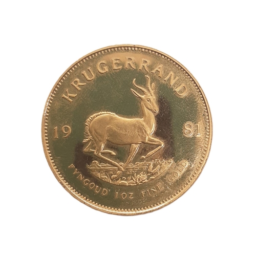 851 - South Africa, A gold full Krugerrand coin, 1981.