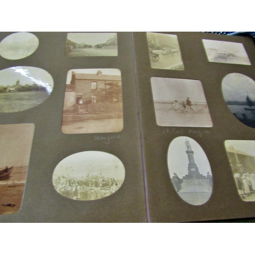 736 - A quantity of Victorian, Edwardian and later photograph albums (7) together with a large collection ... 