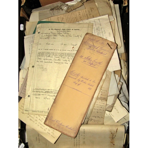 749 - Box of legal ephemera relating to late 19th / early 20th century estates