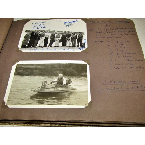 755 - An album of black and white photographs on hydroplane racing, Bristol and South West related, circa ... 