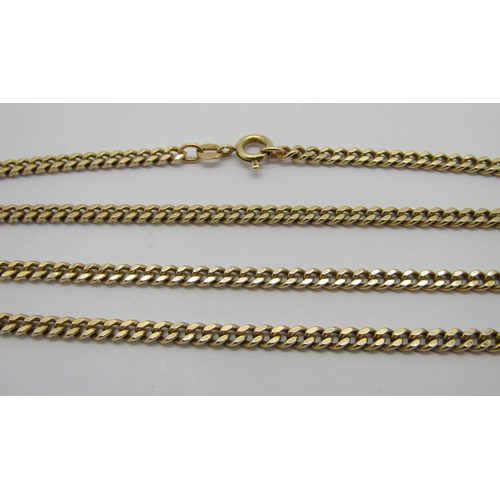 328 - 9ct curb link chain necklace, 62.5cm L approx, 19.5g