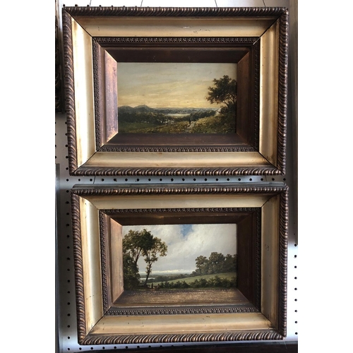 1880 - British School, 19th Century - A pair of landscape views of the River Severn, oil on board, both uns... 