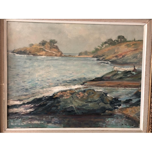 1892 - Renée Mourgue Vaquier (1894-1990) - 'Cadaqués Espagne' (1966), oil on board, 40 x 50 cm, signed and ... 