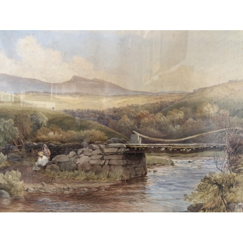 1893 - Three watercolour landscapes to include: Two 19th century rural landscape scenes by the same artist,... 