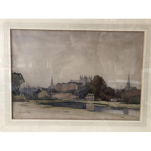 1893 - Three watercolour landscapes to include: Two 19th century rural landscape scenes by the same artist,... 