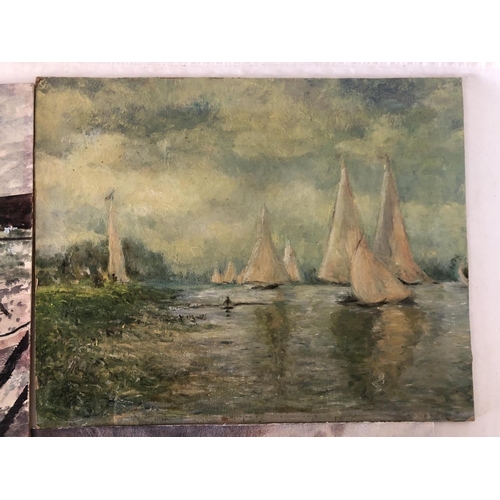 1908 - Three 20th century coastal paintings by different artists, to include: Frank Shipsides (Bristol Sava... 