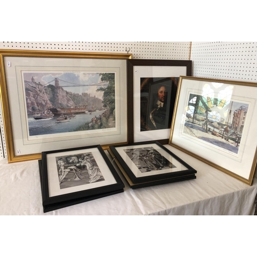 1911 - A group of framed prints, to include: Two limited edition prints by Frank Shipsides - SS Great Brita... 