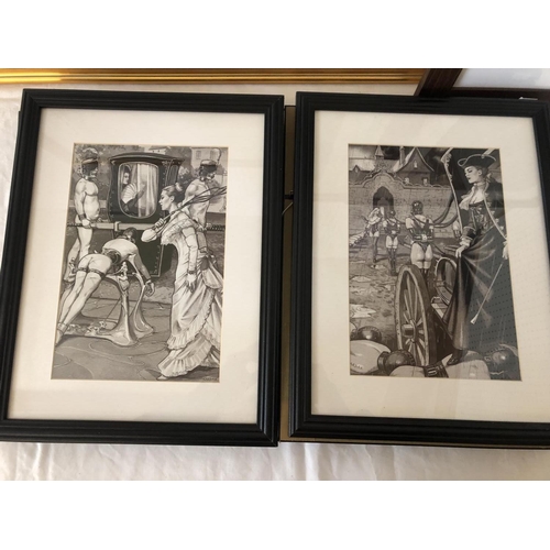 1911 - A group of framed prints, to include: Two limited edition prints by Frank Shipsides - SS Great Brita... 