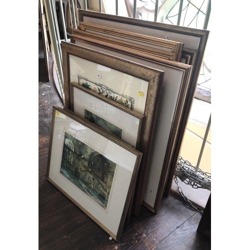 1913 - A group of fourteen framed prints, to include: After William Russell Flint (British, 1880-1969) - Tw... 