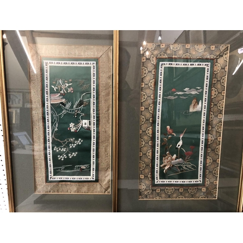 1915 - A group of 20th century Chinese silk embroideries and paintings, to include: seven embroideries depi... 