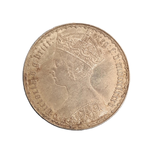 886 - Victoria (1837 - 1901) A silver ‘Gothic’ type florin coin, 1885.