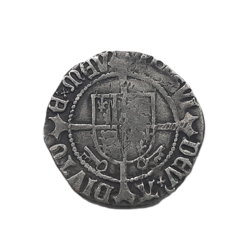 872 - Henry VII (1485 - 1509) A silver half Groat coin, mm. Martlet, together with Charles II (1660 - 1665... 