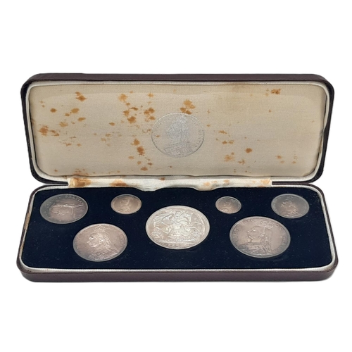 889 - Victoria (1837 - 1901) A seven coin Golden Jubilee specimen set, 1887, comprising 1887 Crown, 1887 D... 