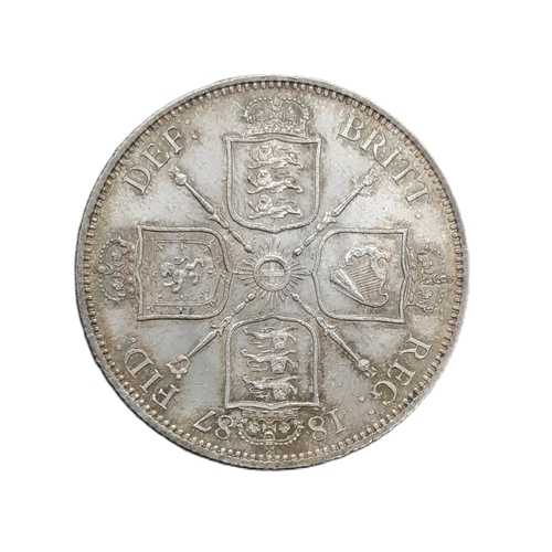 891 - Victoria (1837 - 1901) a silver florin coin, 1887.