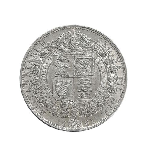 900 - Victoria (1897 - 1901) A silver half crown coin, 1891