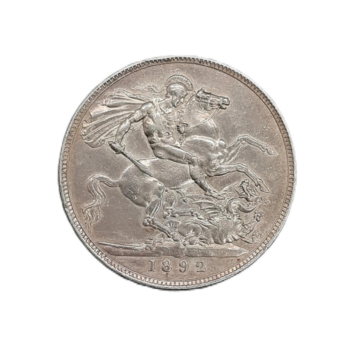 902 - Victoria (1837 - 1901) A silver crown coin, 1892.