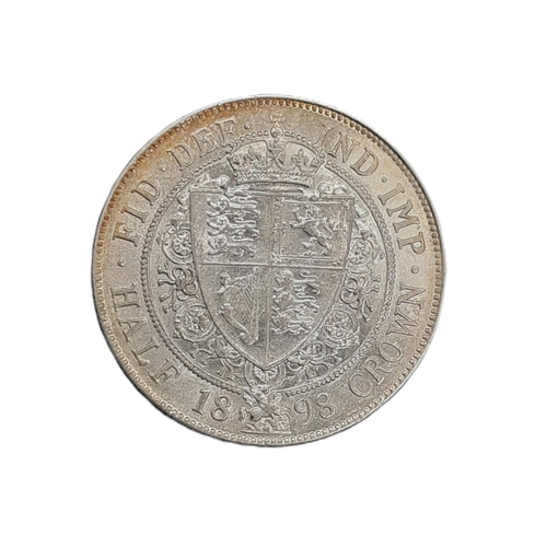 909 - Victoria (1837 - 1901) A silver half crown coin, 1898.