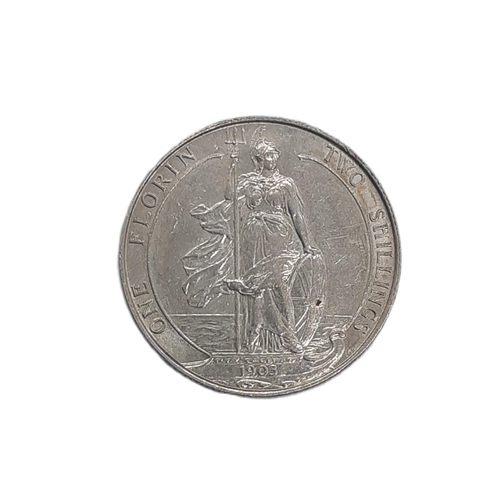 918 - Edward VII (1901 - 1910) A silver florin coin, 1903, (scarce).